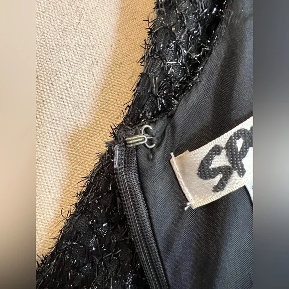 Stephen Sprouse 1980s Metallic Black Mini Dress — Vintage - Picture 7 of 8
